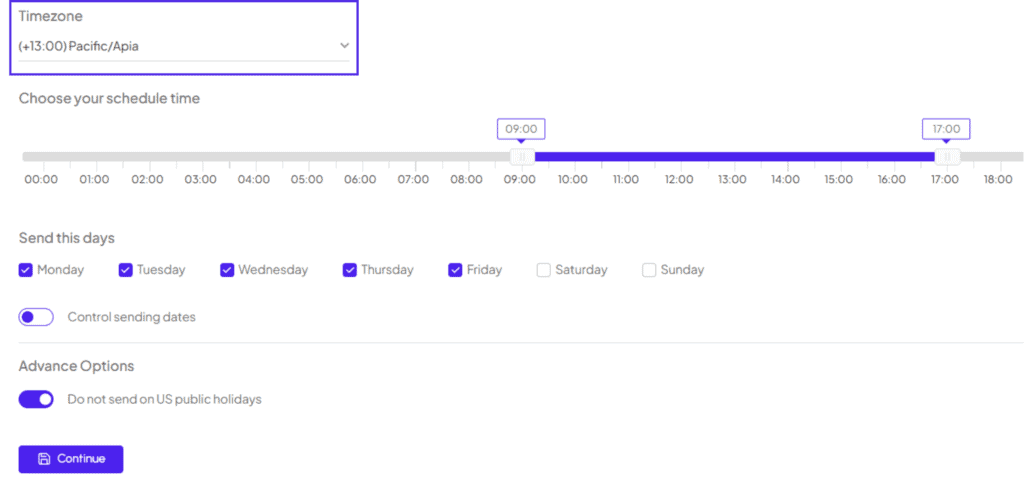 Cold Email Scheduling in SalesMix